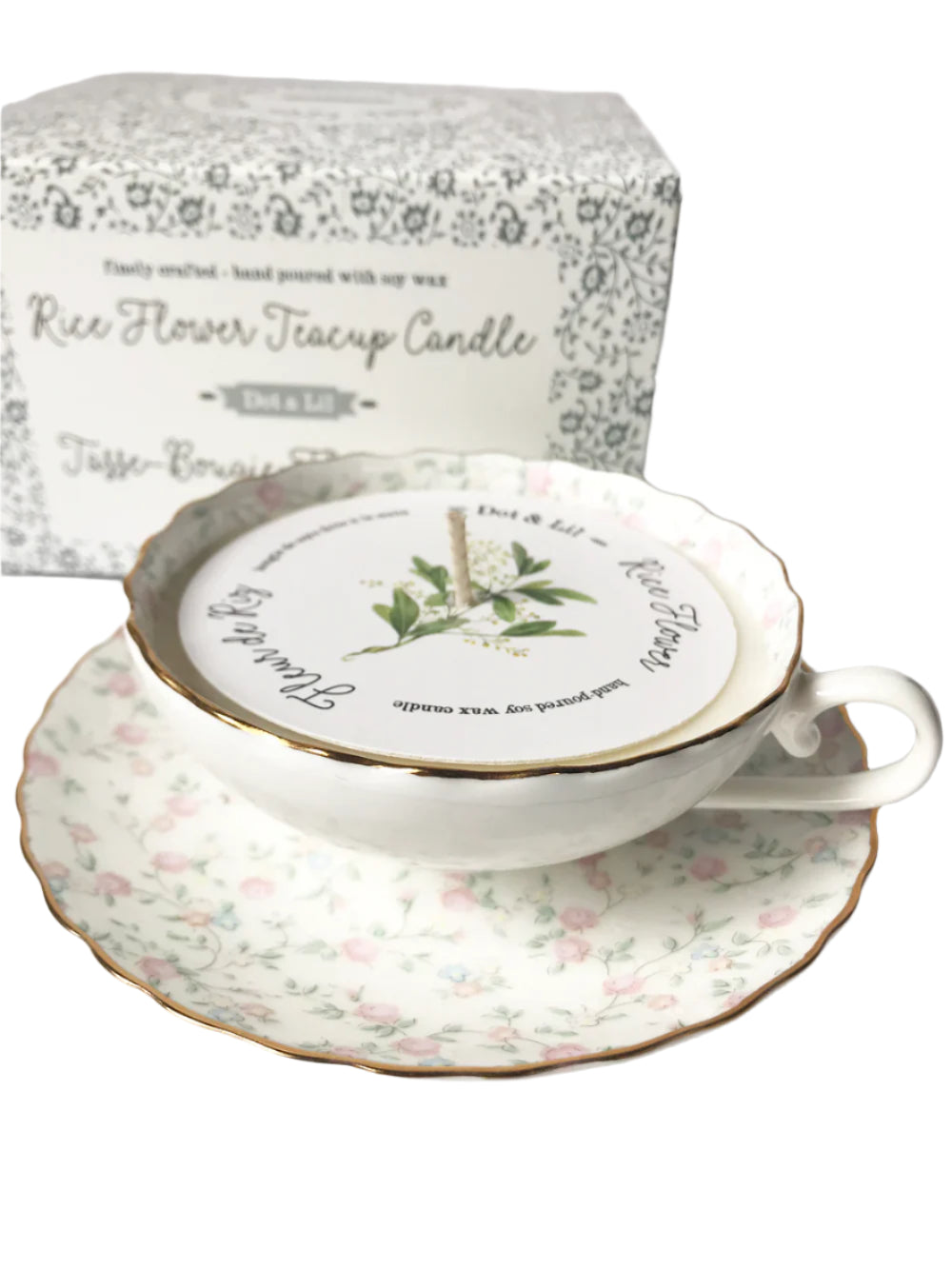 Tasse bougie - Fleur de riz