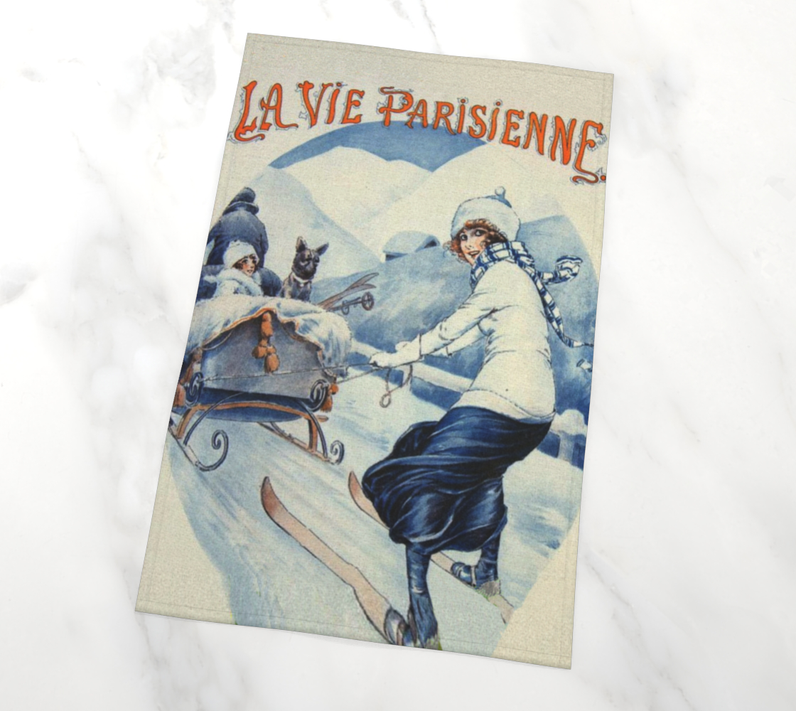 Torchon de cuisine déco "La vie parisienne"
