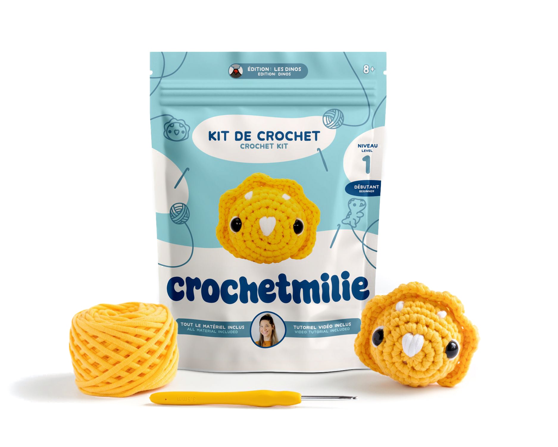 Kit de crochet - Dino Triceratop