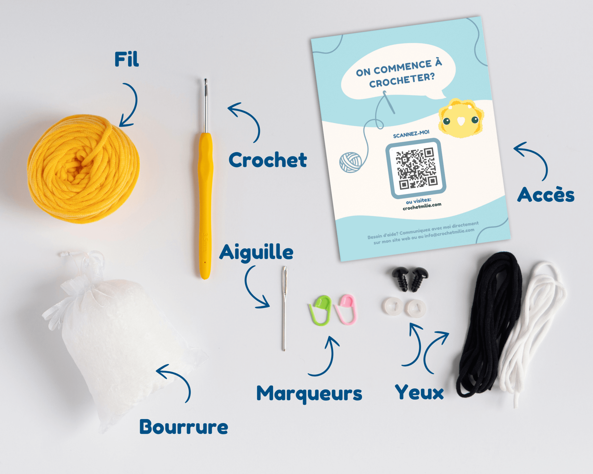 Kit de crochet - Dino Triceratop