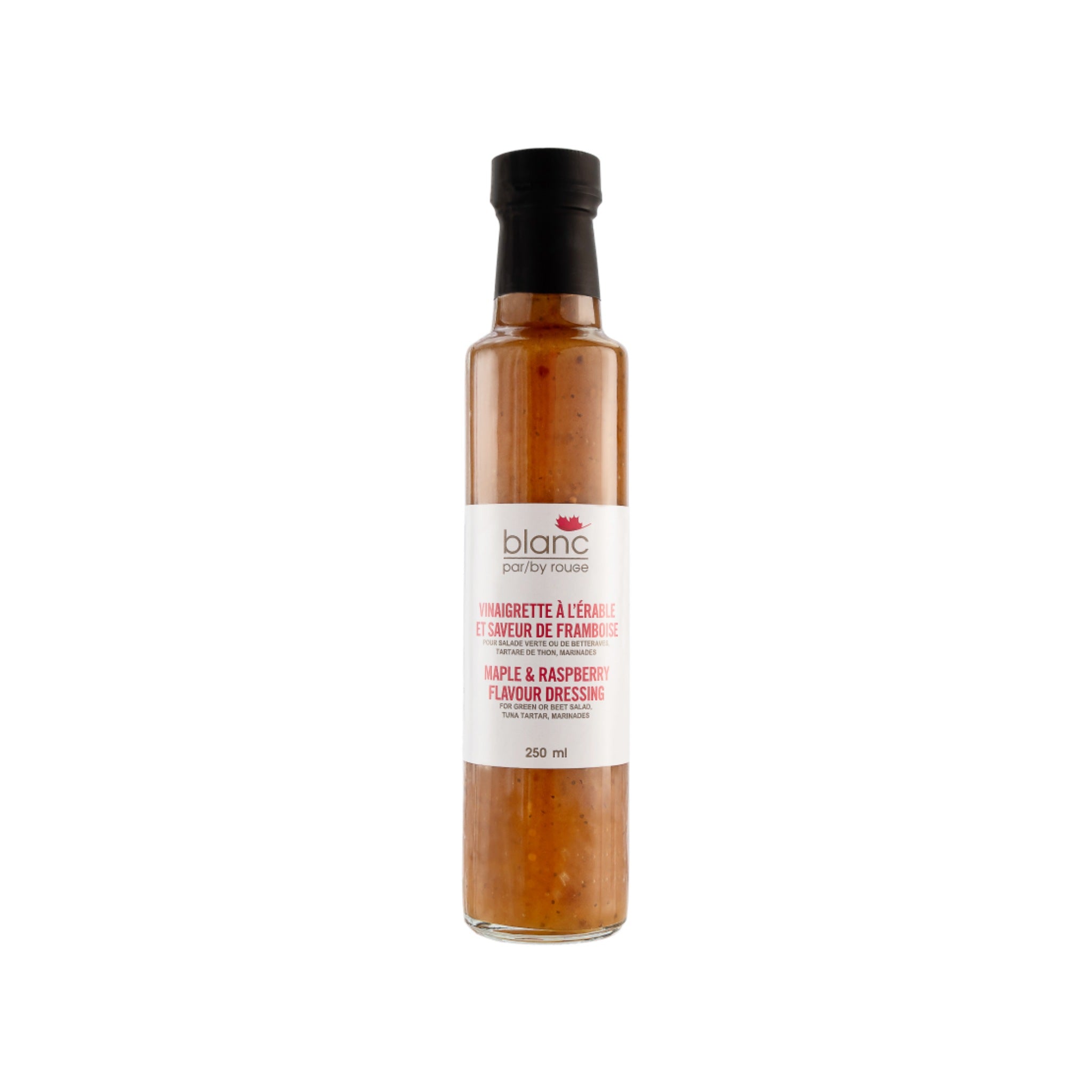 Maple vinaigrette and raspberry flavor