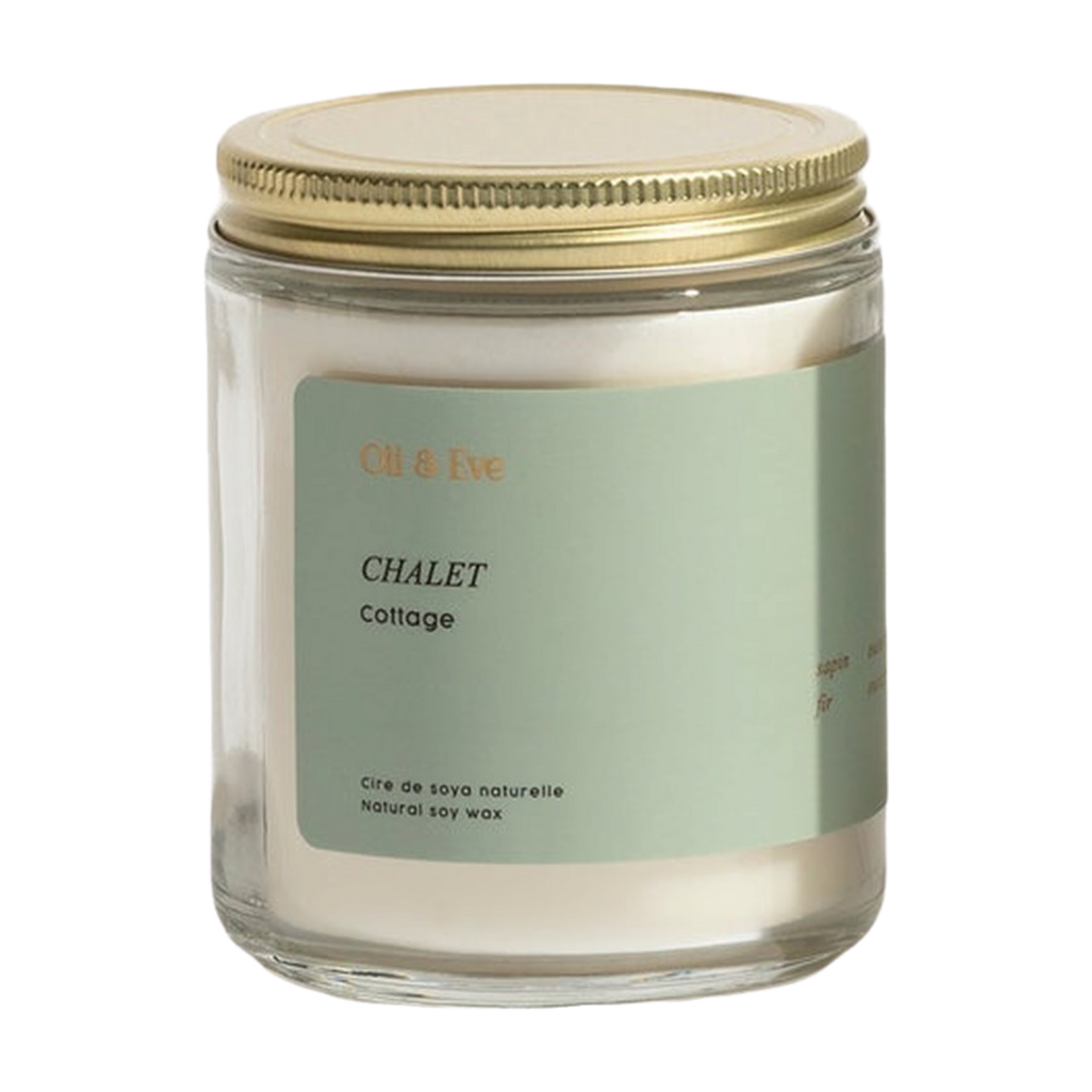 Bougie Oli et Ève Chalet 8oz verre