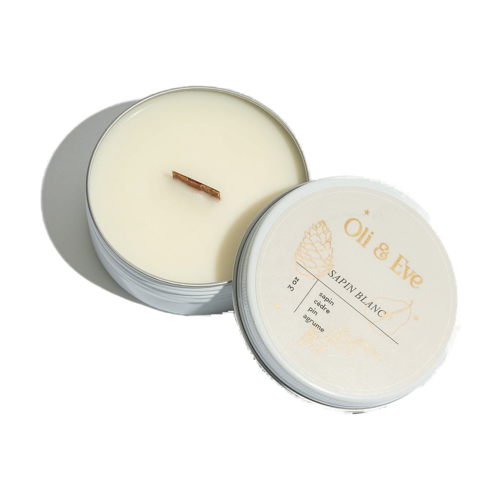 Chandelle - Sapin Blanc en verre - Oli & Eve