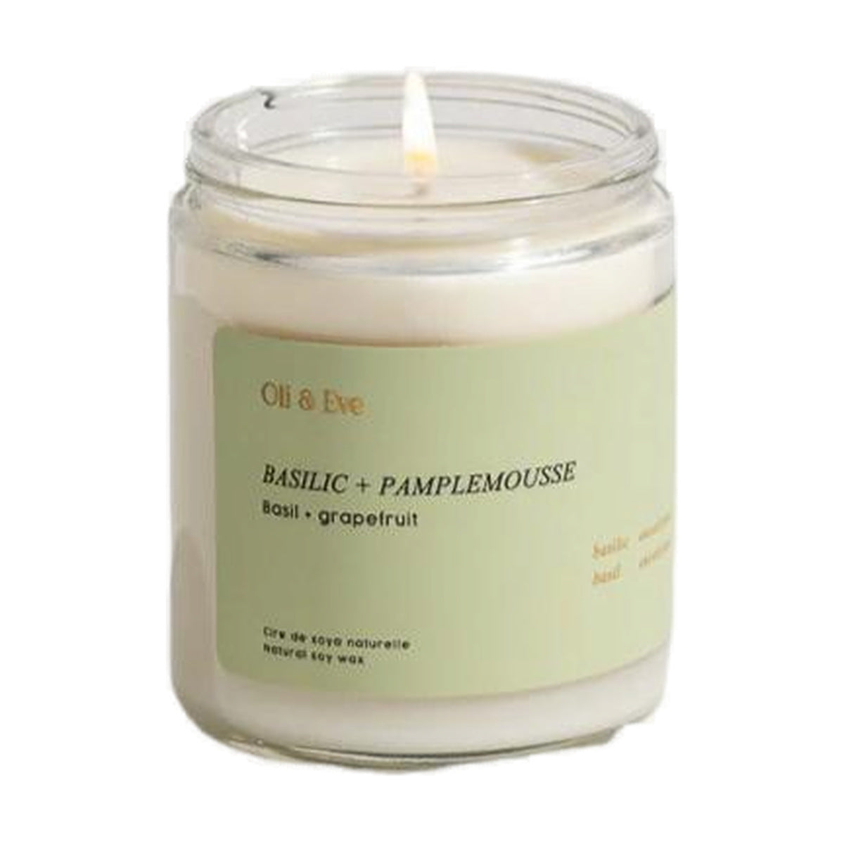 Chandelle - Basilic et pamplemousse en verre - Oli & Eve