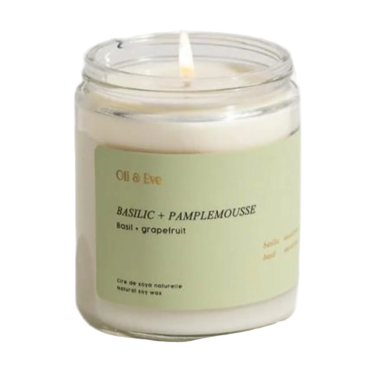 Chandelle - Basilic et pamplemousse en verre