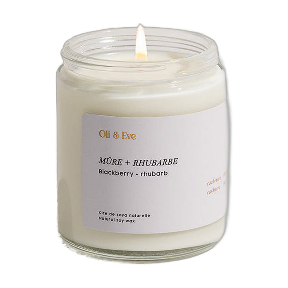 Bougie oli et ève mûre rhubarbe 8oz verre - Oli & Eve