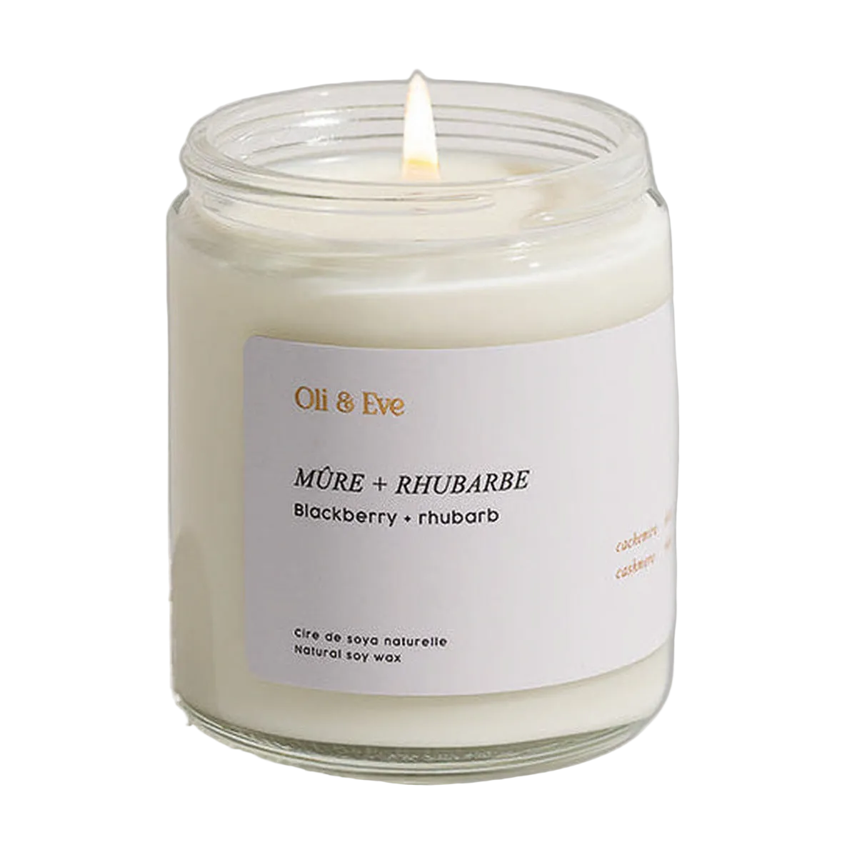 Bougie oli et ève mûre rhubarbe 8oz verre