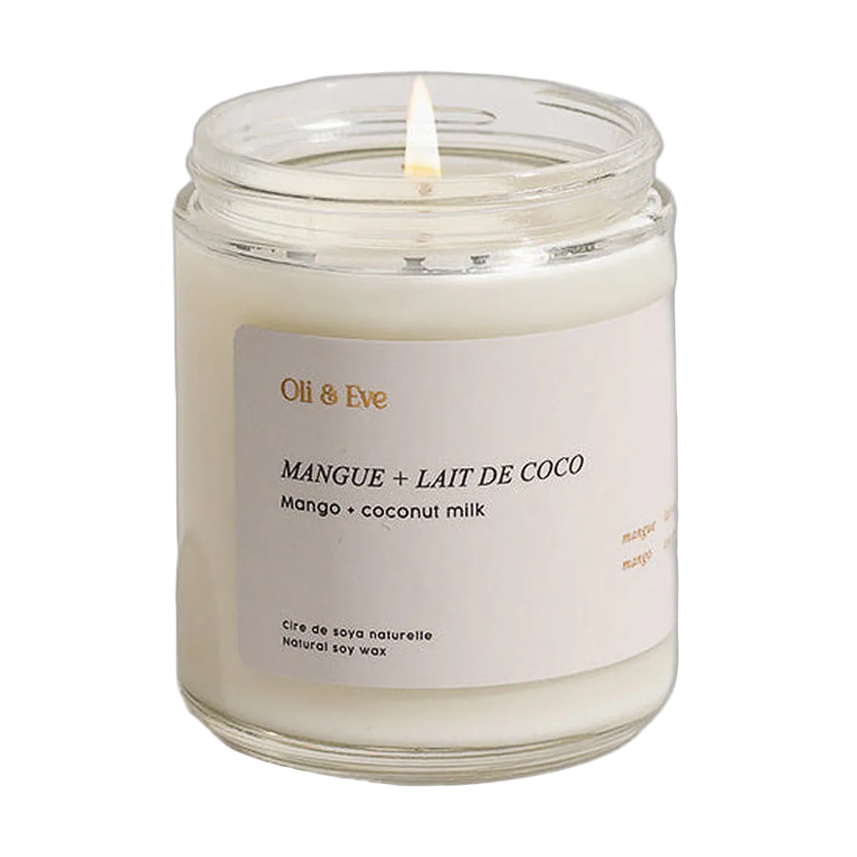 Chandelle - Mangue et lait de coco en verre 8oz
