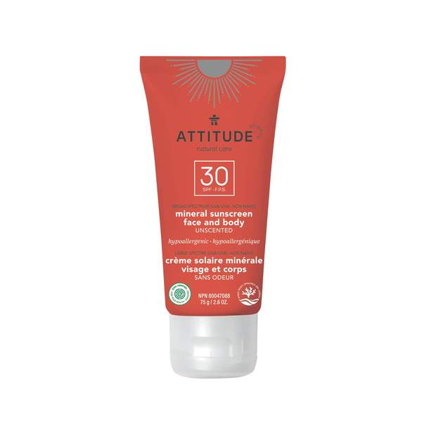Crème solaire minérale FPS 30 -  Visage et corps - Sans odeur