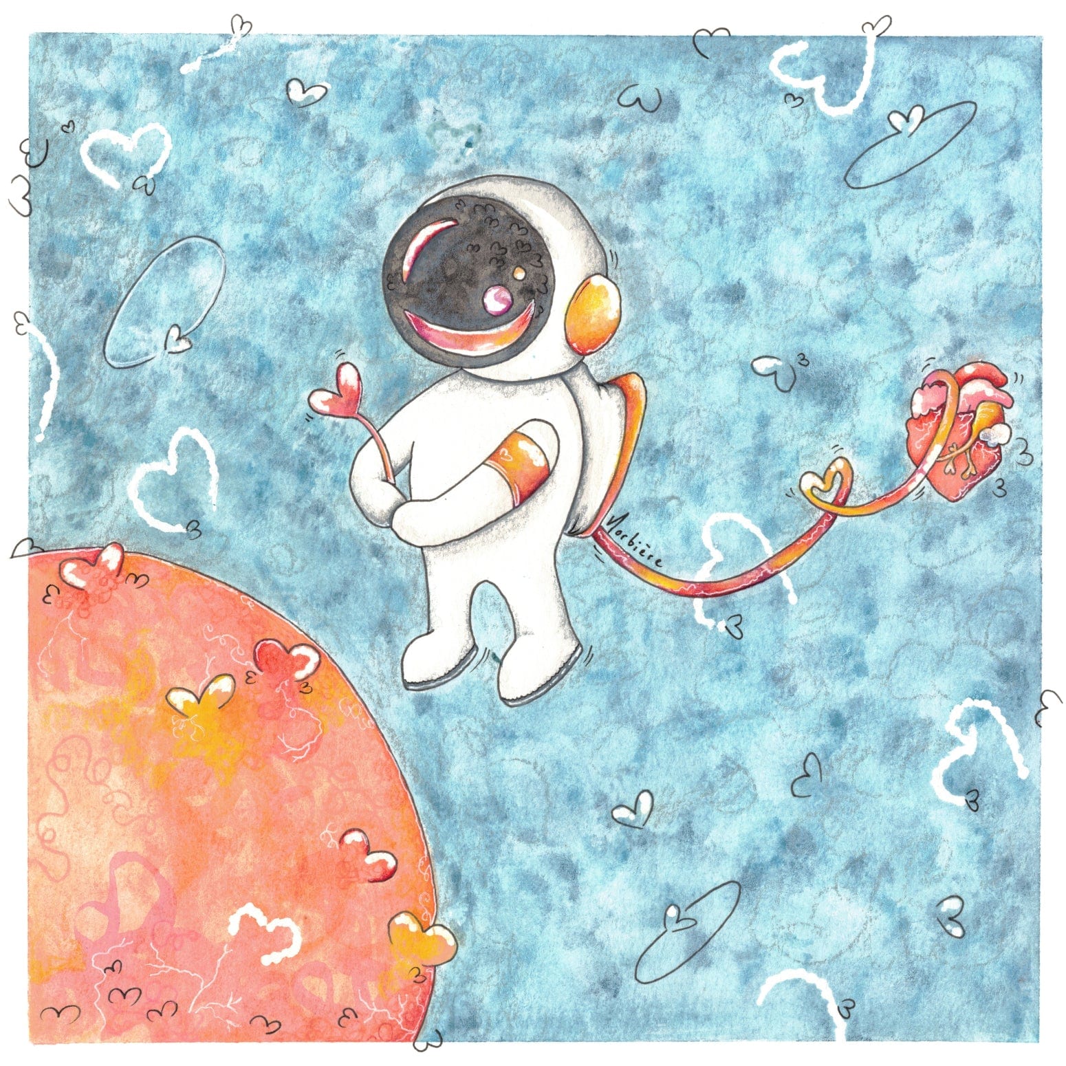 Greeting card - Mars and Venus