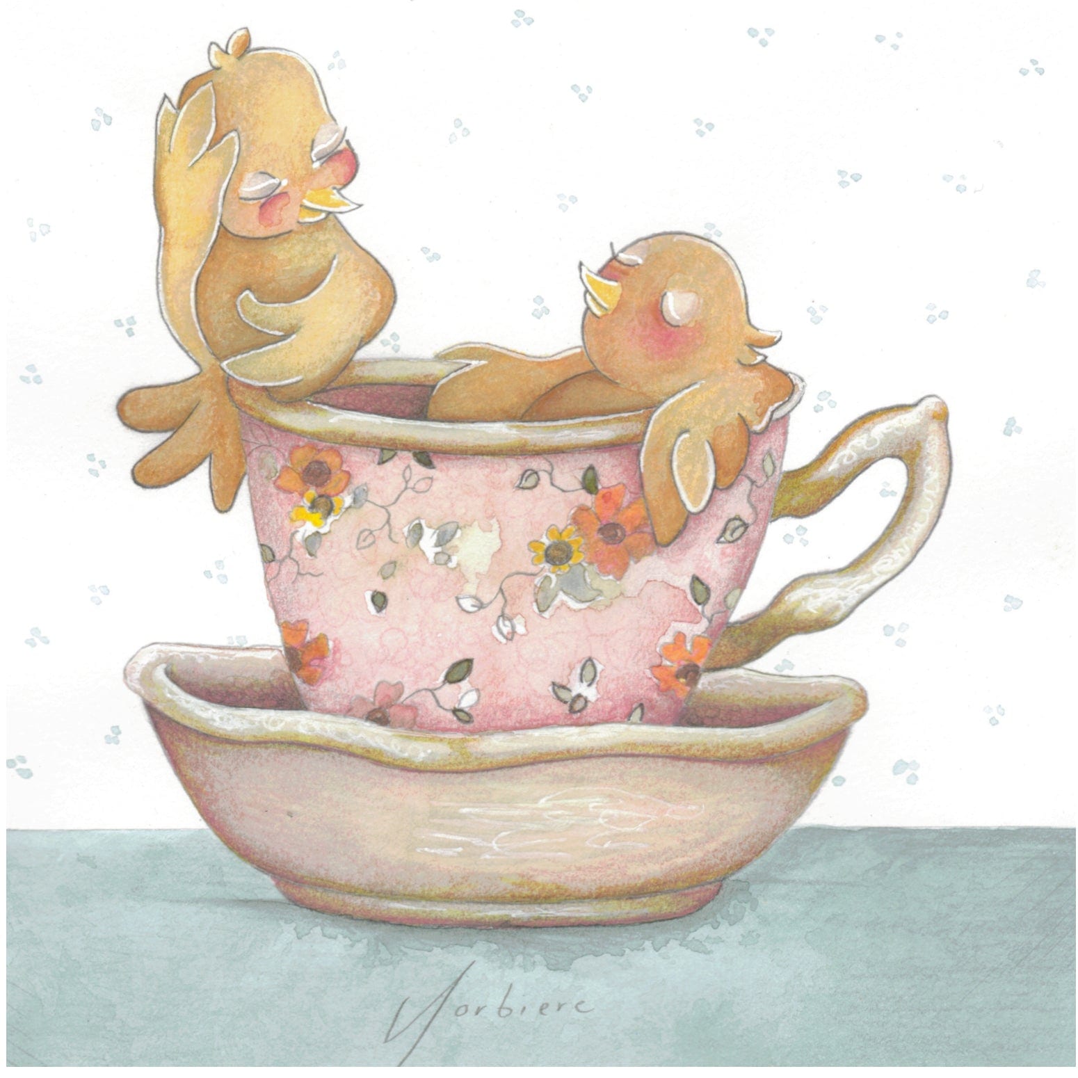 Greeting card - Tea for two