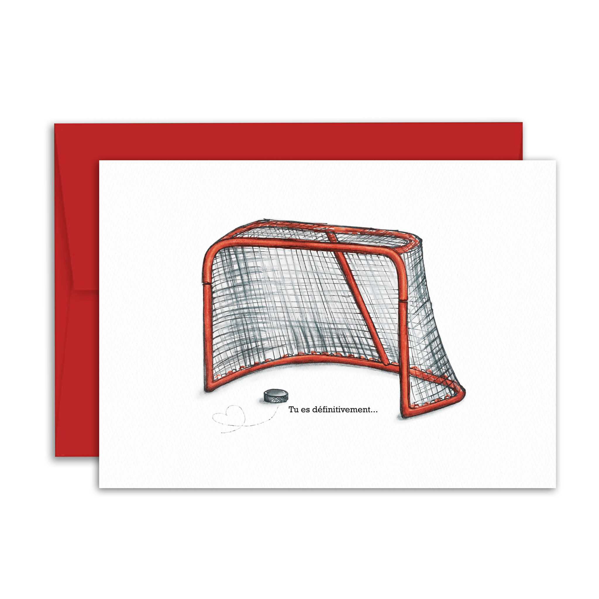 Carte de souhaits - Amour - Filet de hockey
