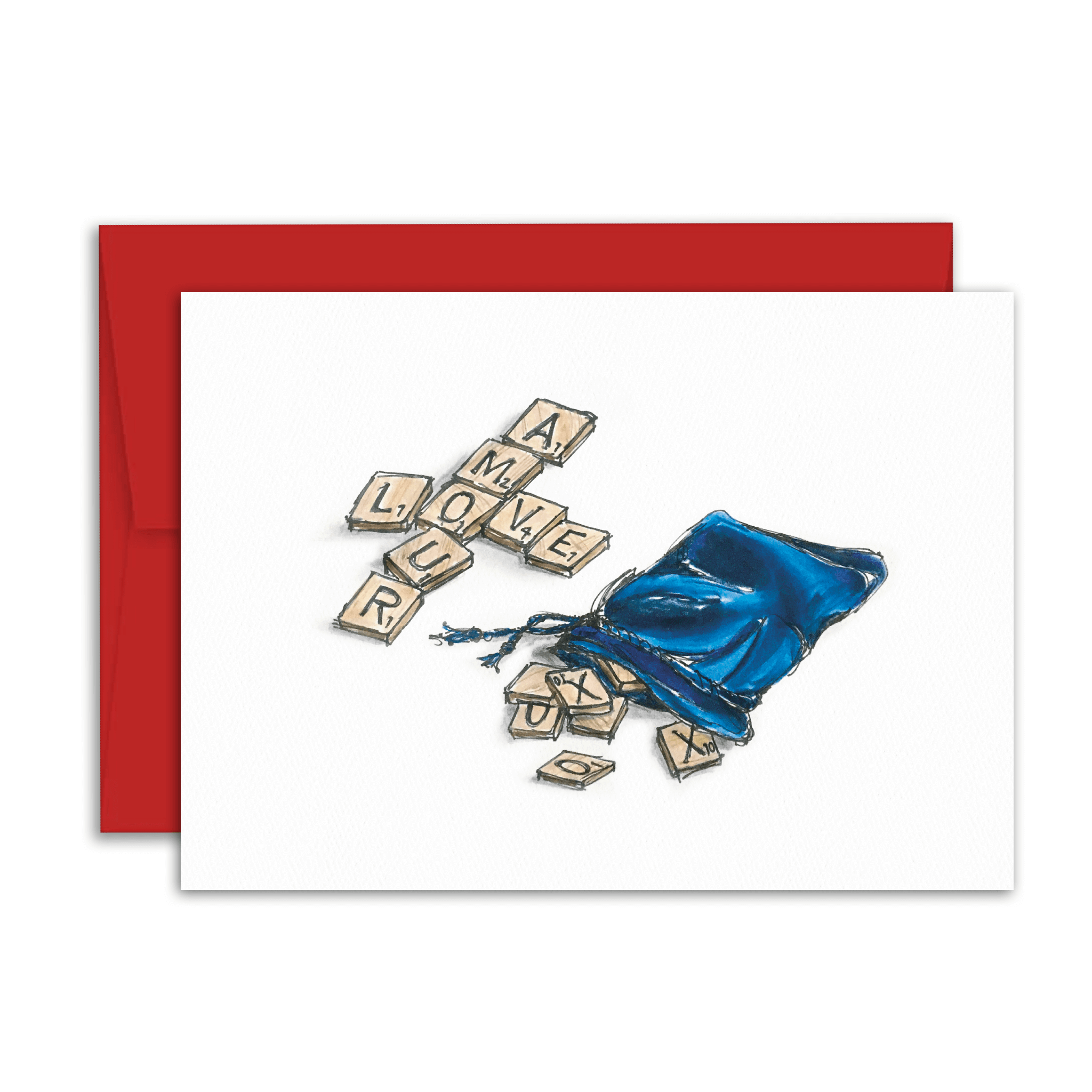 Greeting card - Love - Scrabble