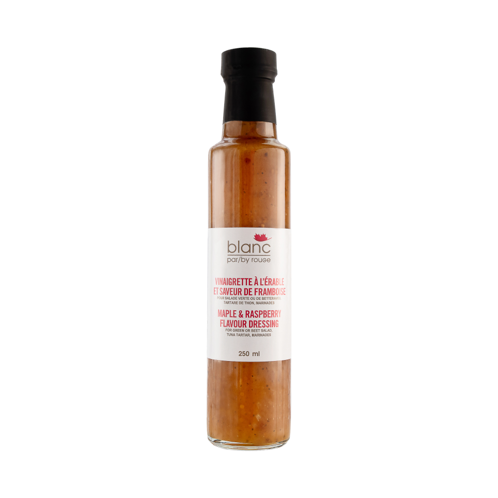 Maple vinaigrette and raspberry flavor