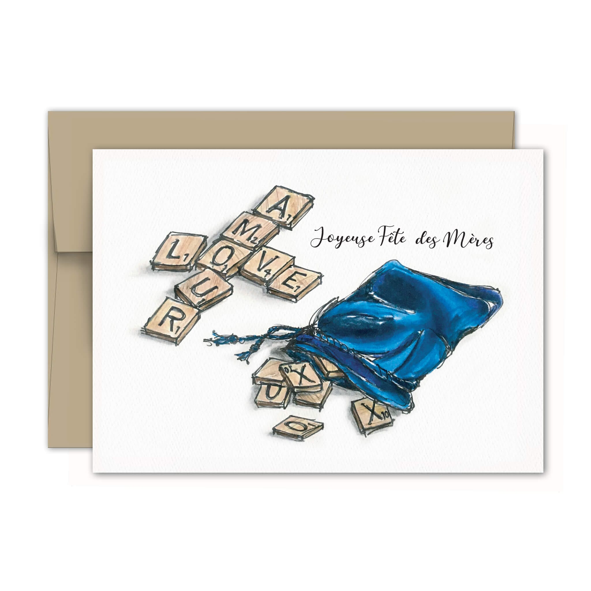 Greeting card - Mother's Day - Scrabble
