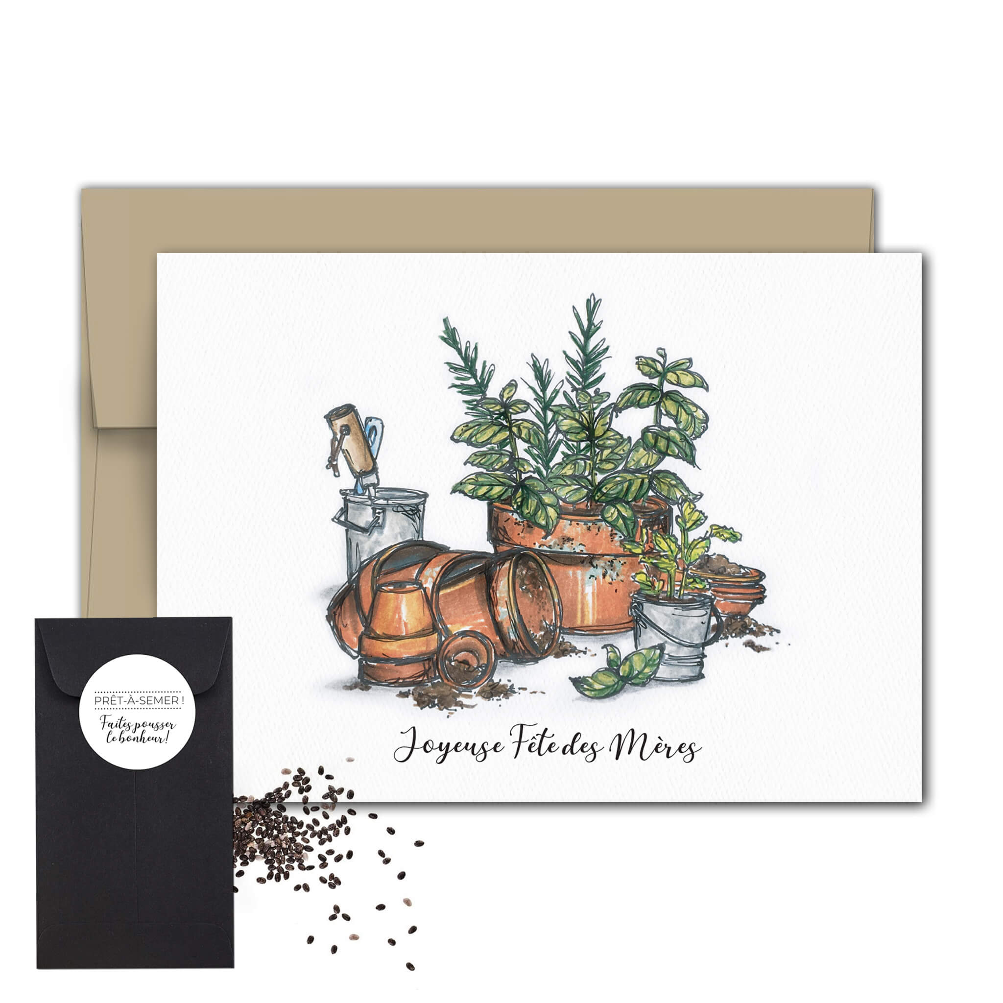 Greeting card - Mother's Day - Basil