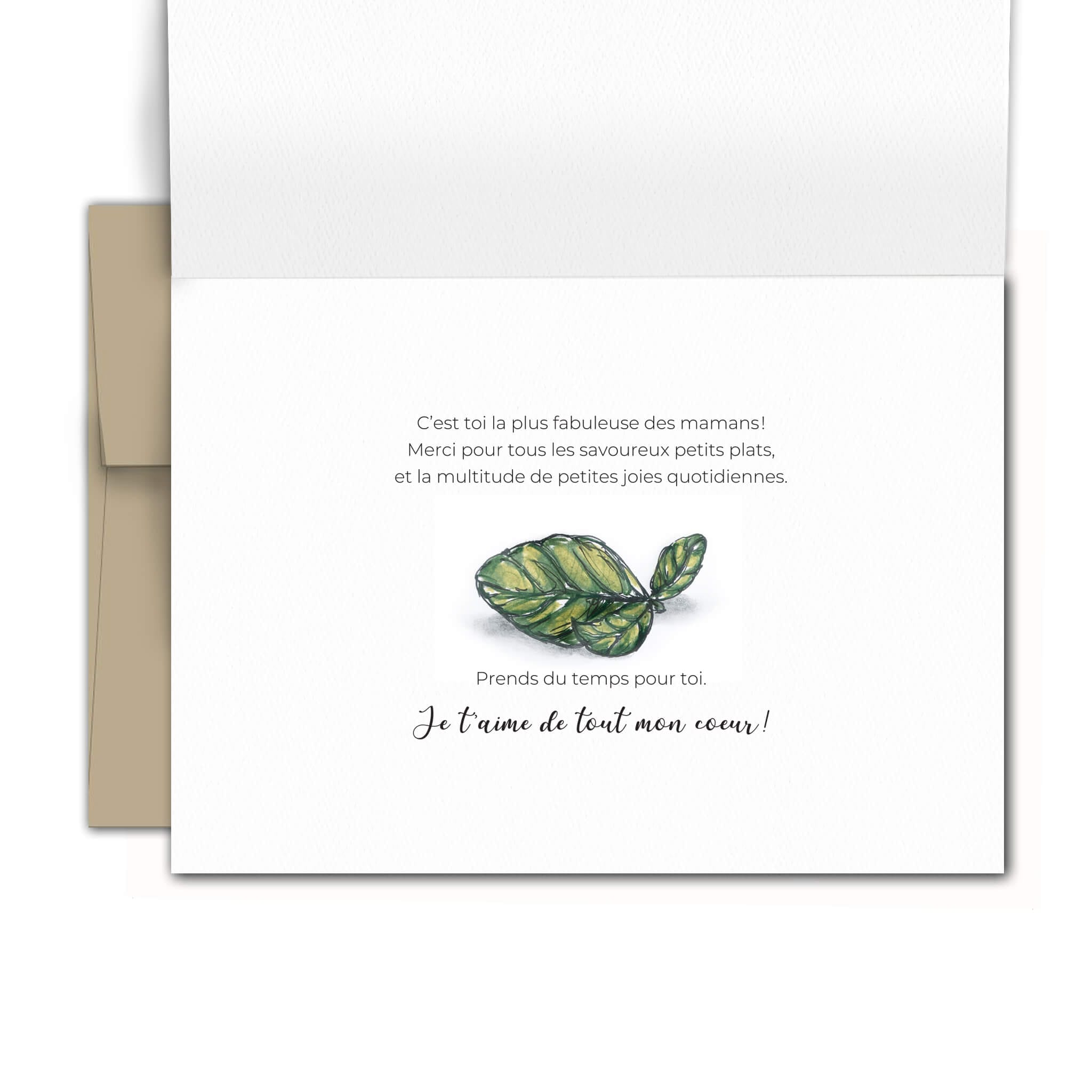 Greeting card - Mother's Day - Basil