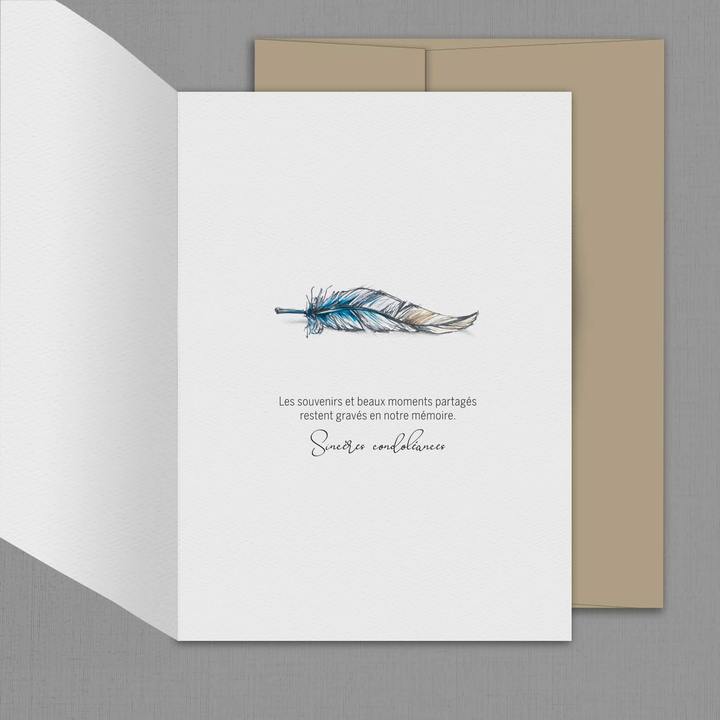 Greeting card - Condolences - Angel wings