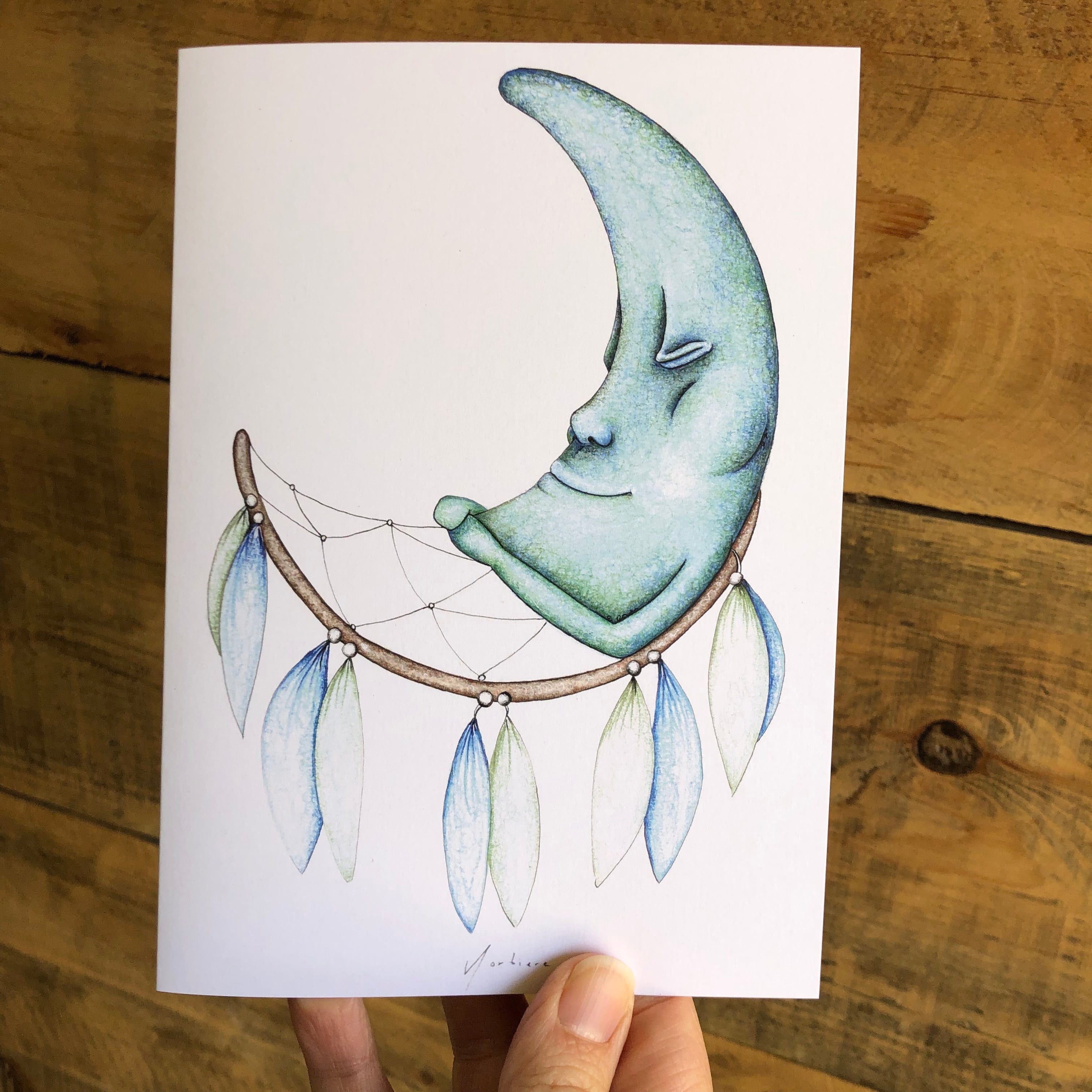 Carte de souhaits - Capter la lune
