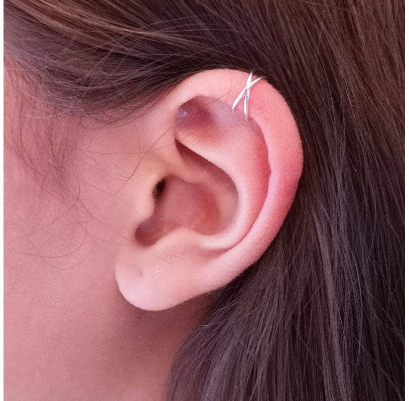 Boucles d'oreilles double hélix X