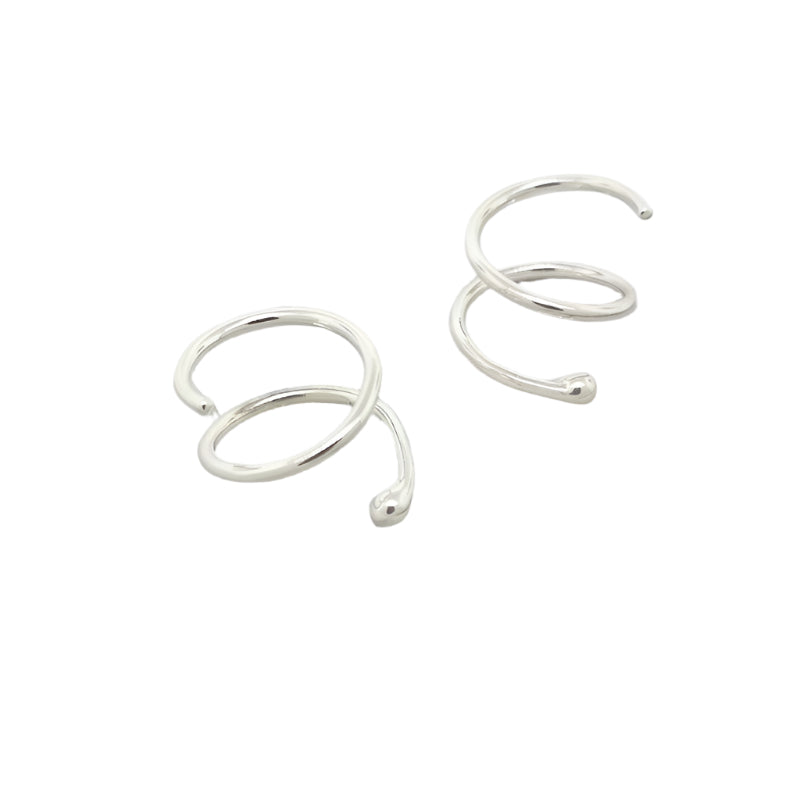 Spiral hoop earrings