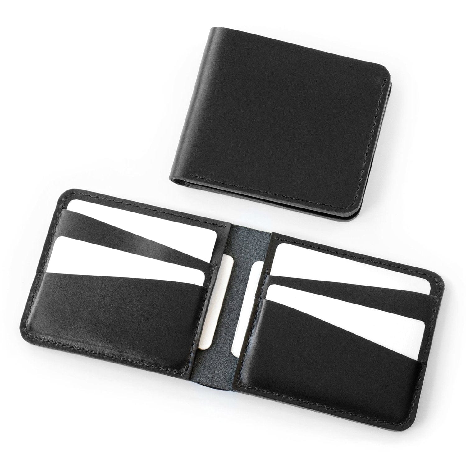 Black Leather Horizontal Wallet