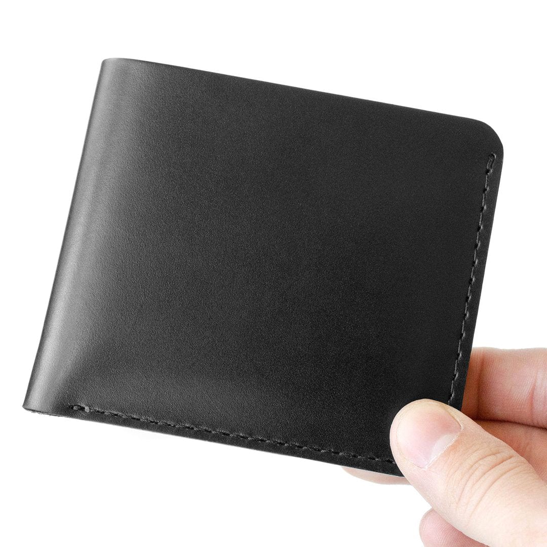 Black Leather Horizontal Wallet