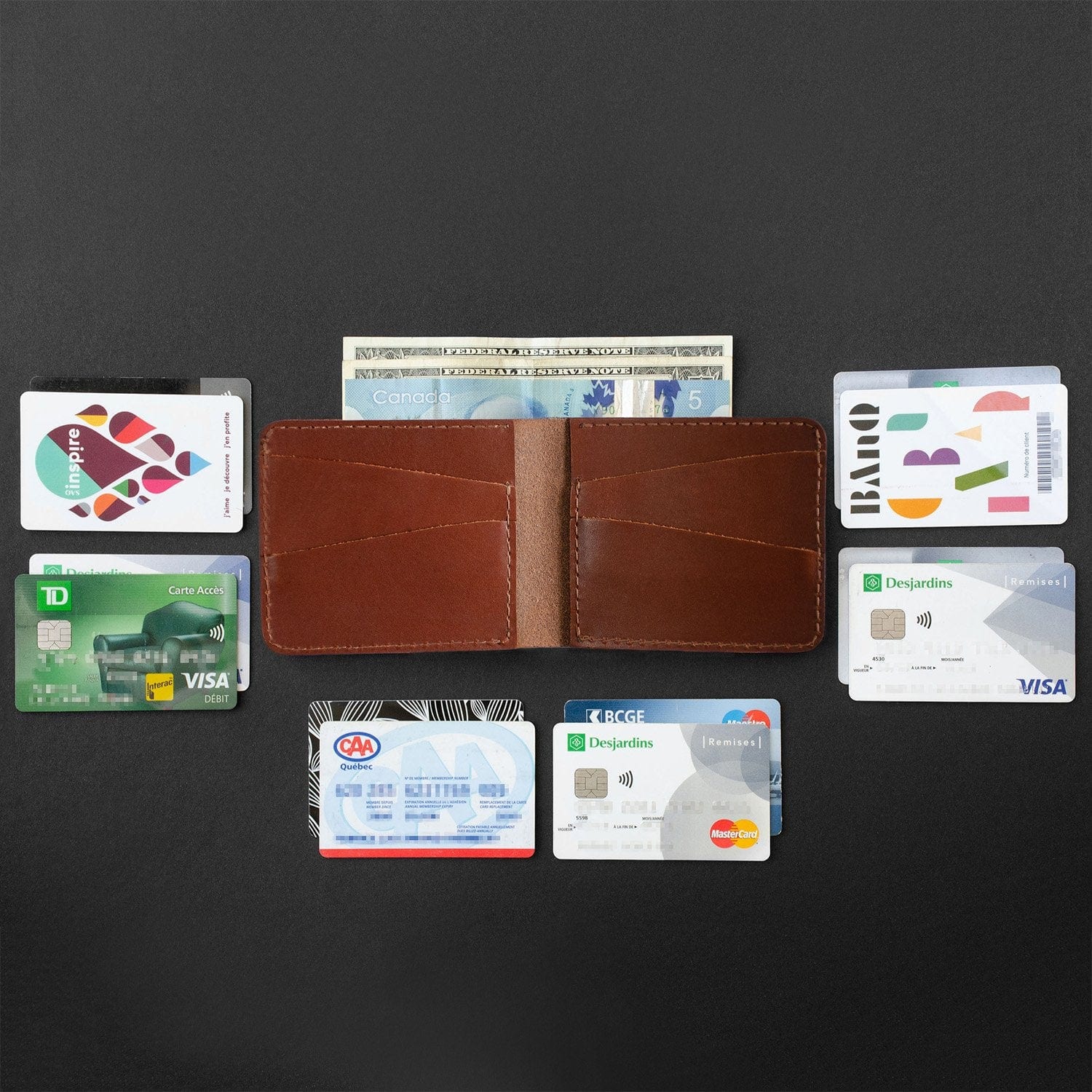 Brown Leather Horizontal Wallet