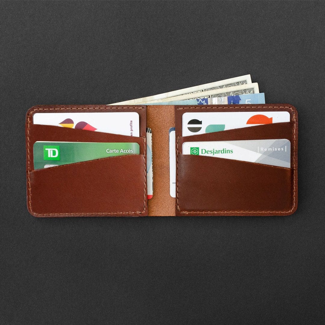 Brown Leather Horizontal Wallet