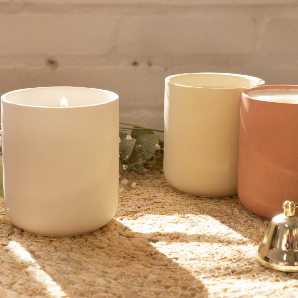 Candle making set - Colored ceramic pots