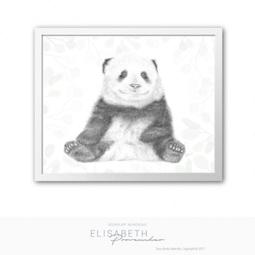 Bao di - Petit panda - Affiche par Elisabeth Provencher - artiste vendu par SignéLocal.com