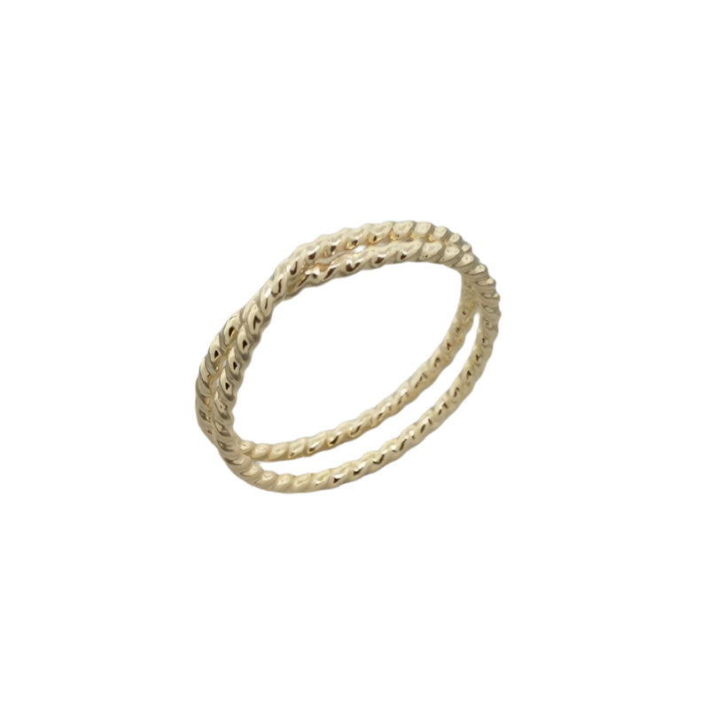 Rope cross knot ring