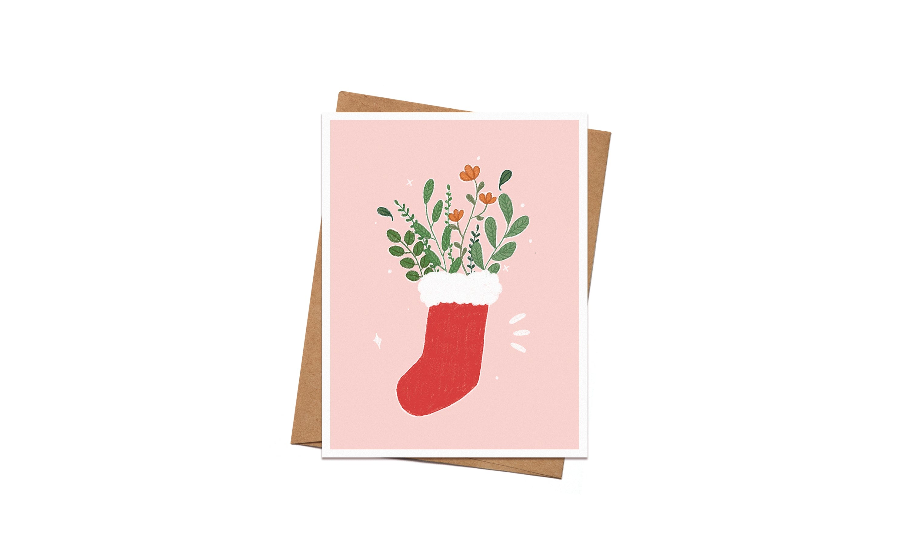 Greeting card - Christmas stocking