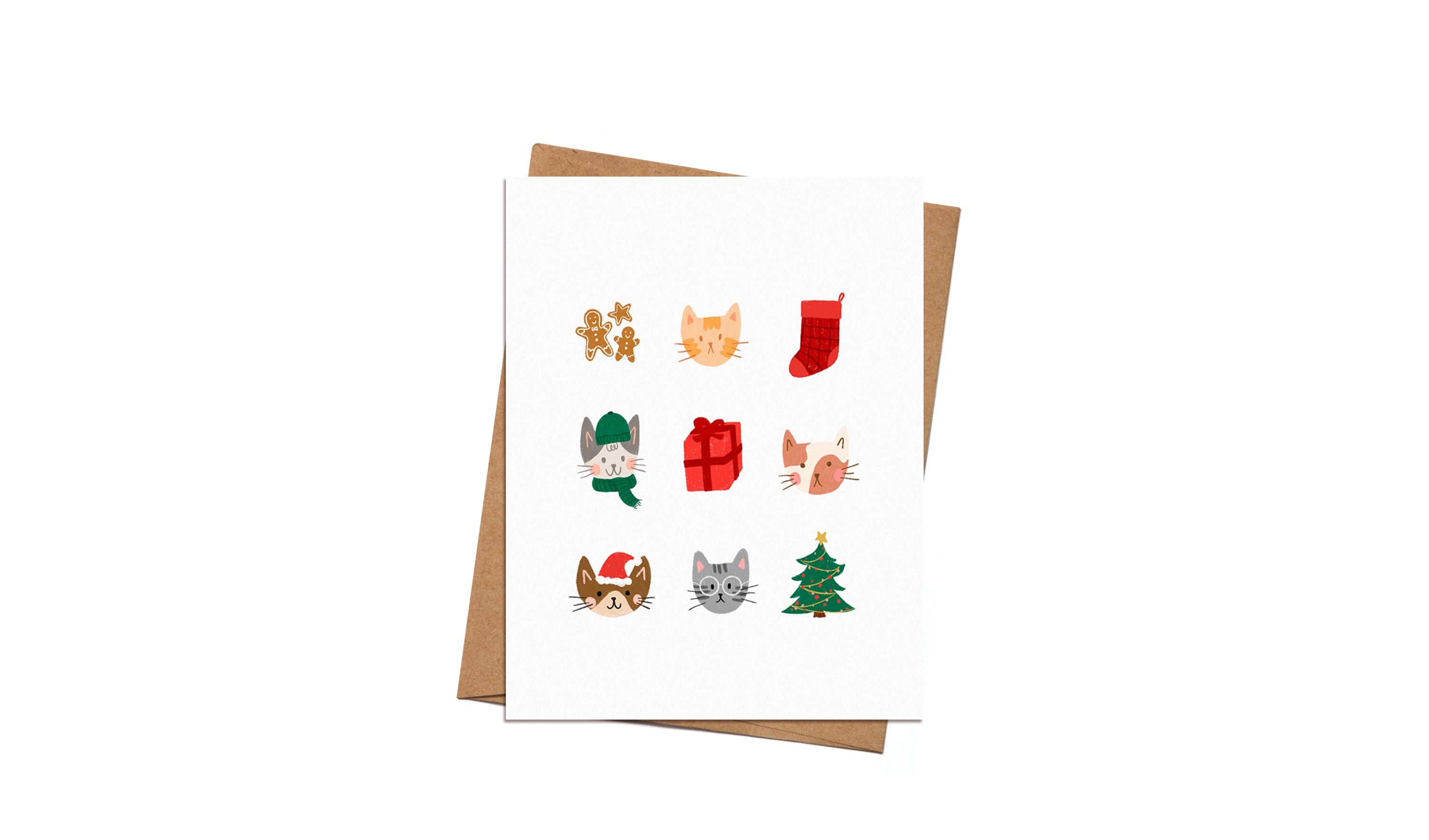 Carte de souhaits - Chats de Noël