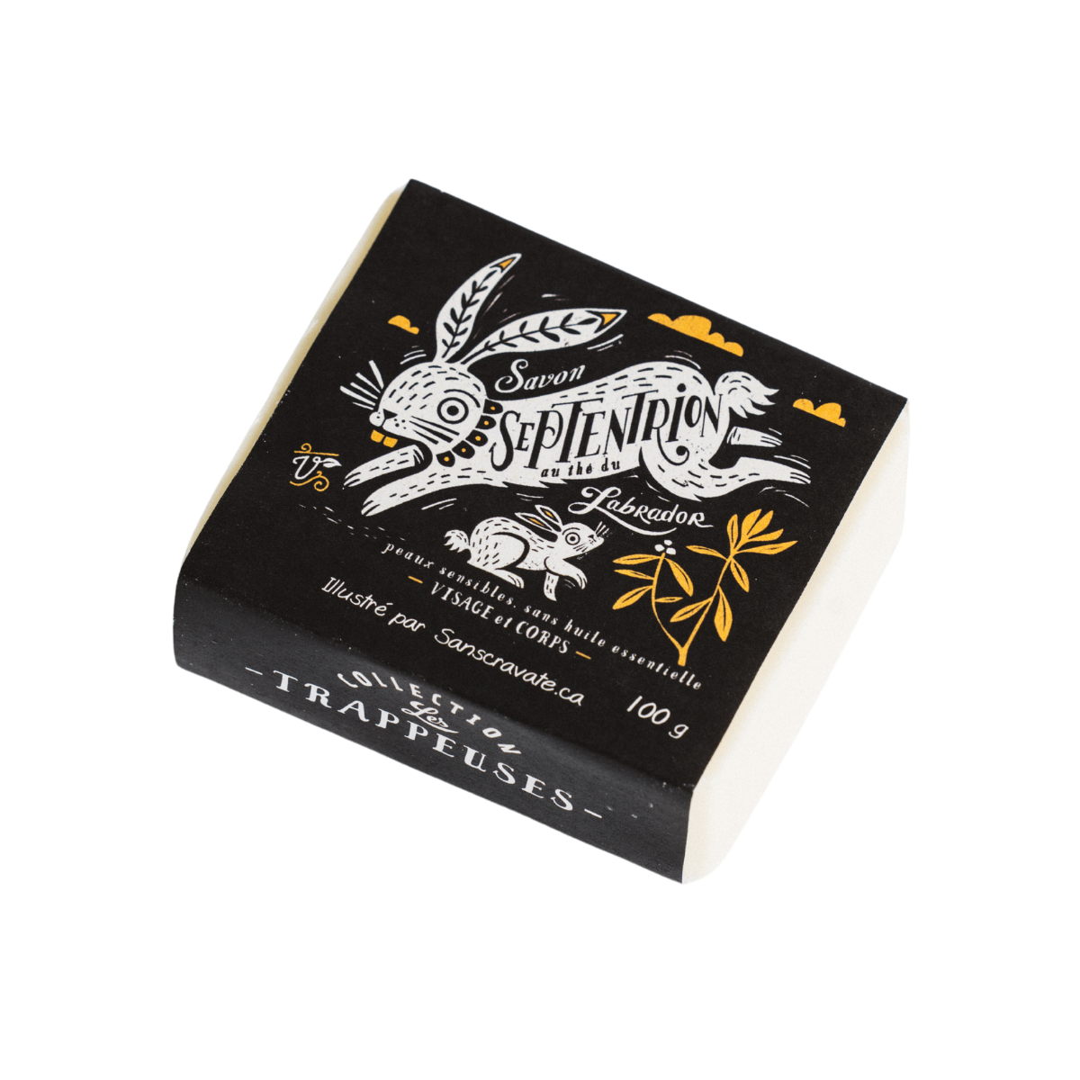 Septentrion - Savon beurre cacao et thé du Labrador - Collection Les Trappeuses (VEGAN)
