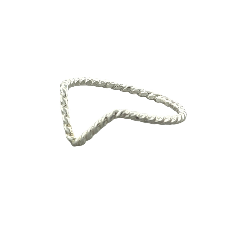 Bague chevron corde