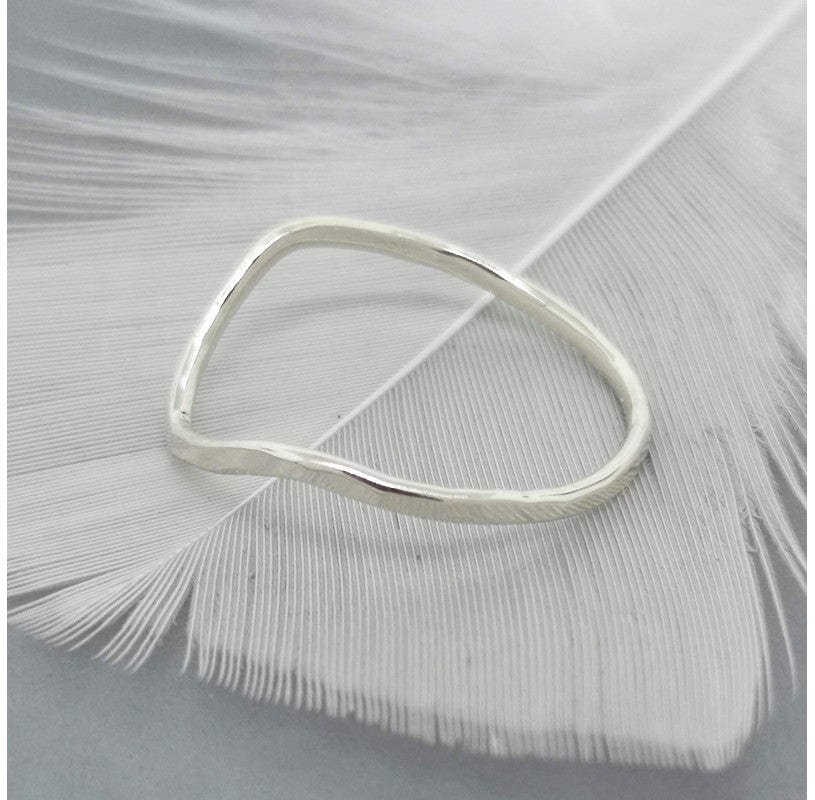 Bague Chevron martelé