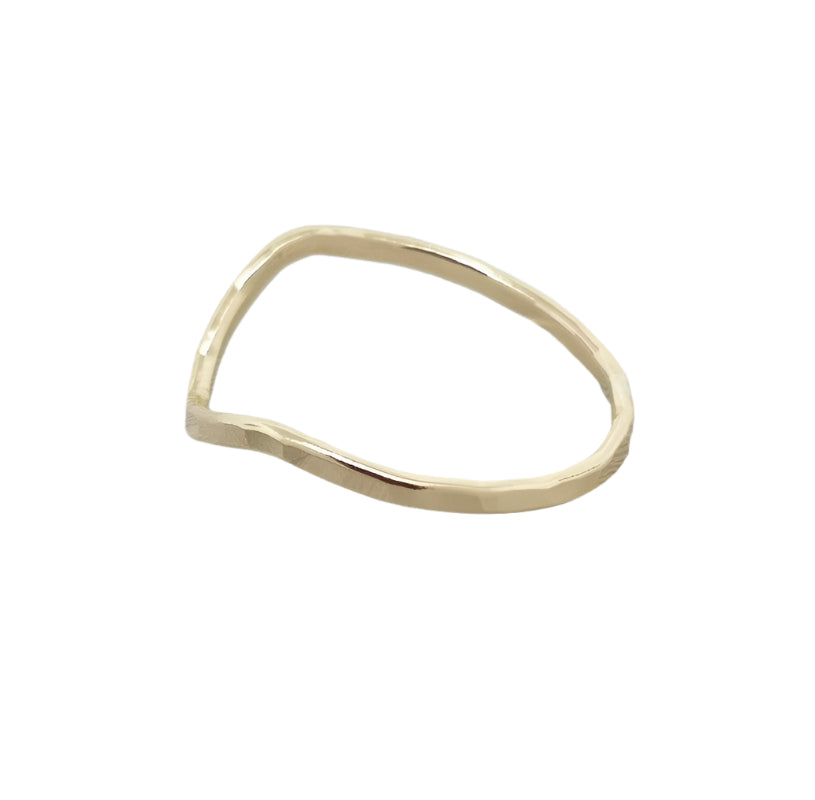 Bague Chevron martelé