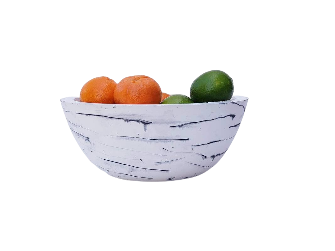 Feuillée - Round concrete bowl
