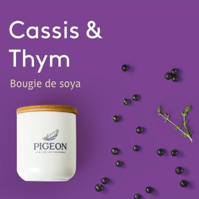 Chandelle - Cassis et thym par Pigeon Atelier Letterpress vendu par SignéLocal.com