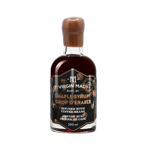 Maple syrup with coffee beans