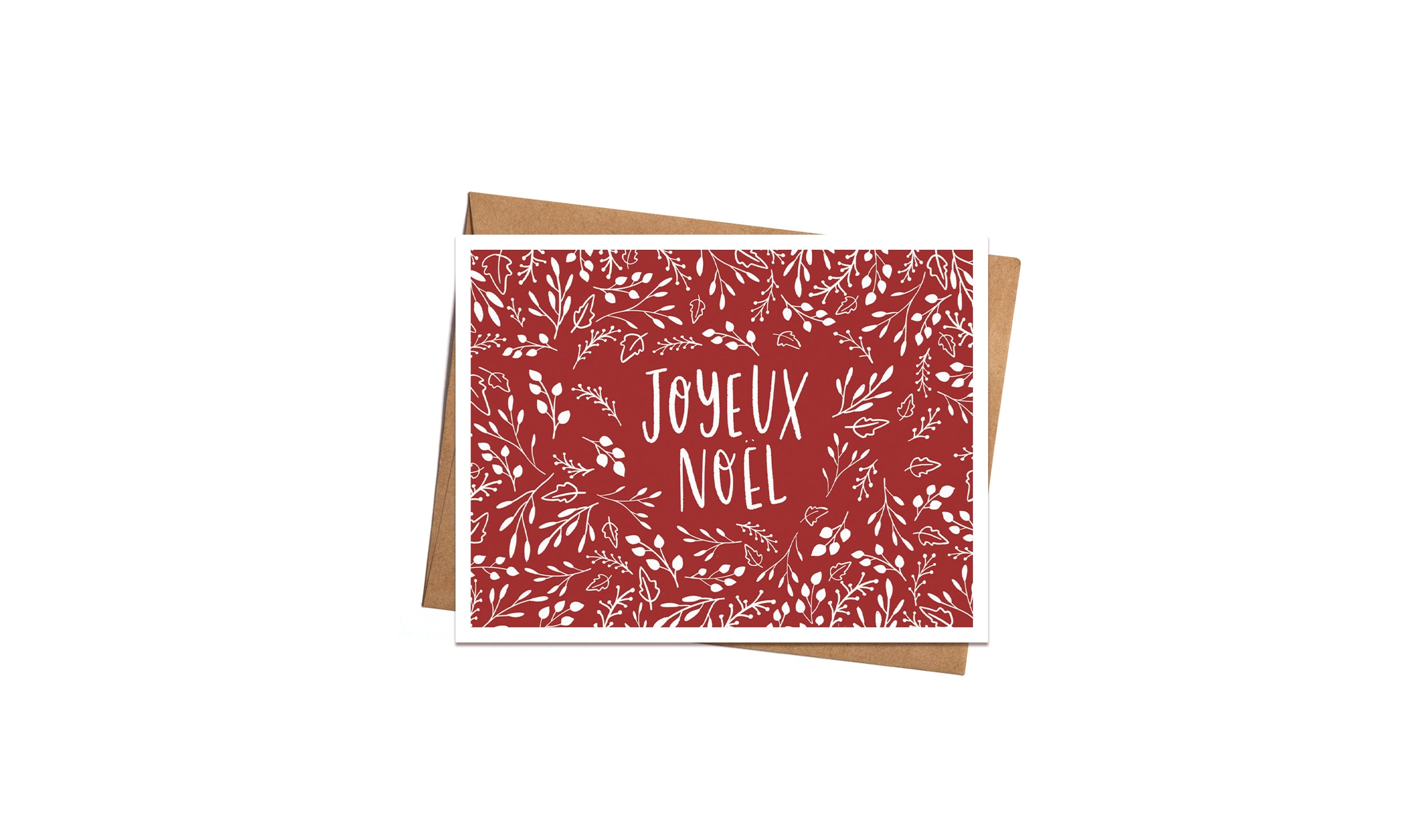Carte de Noël - Joyeux Noël Floral