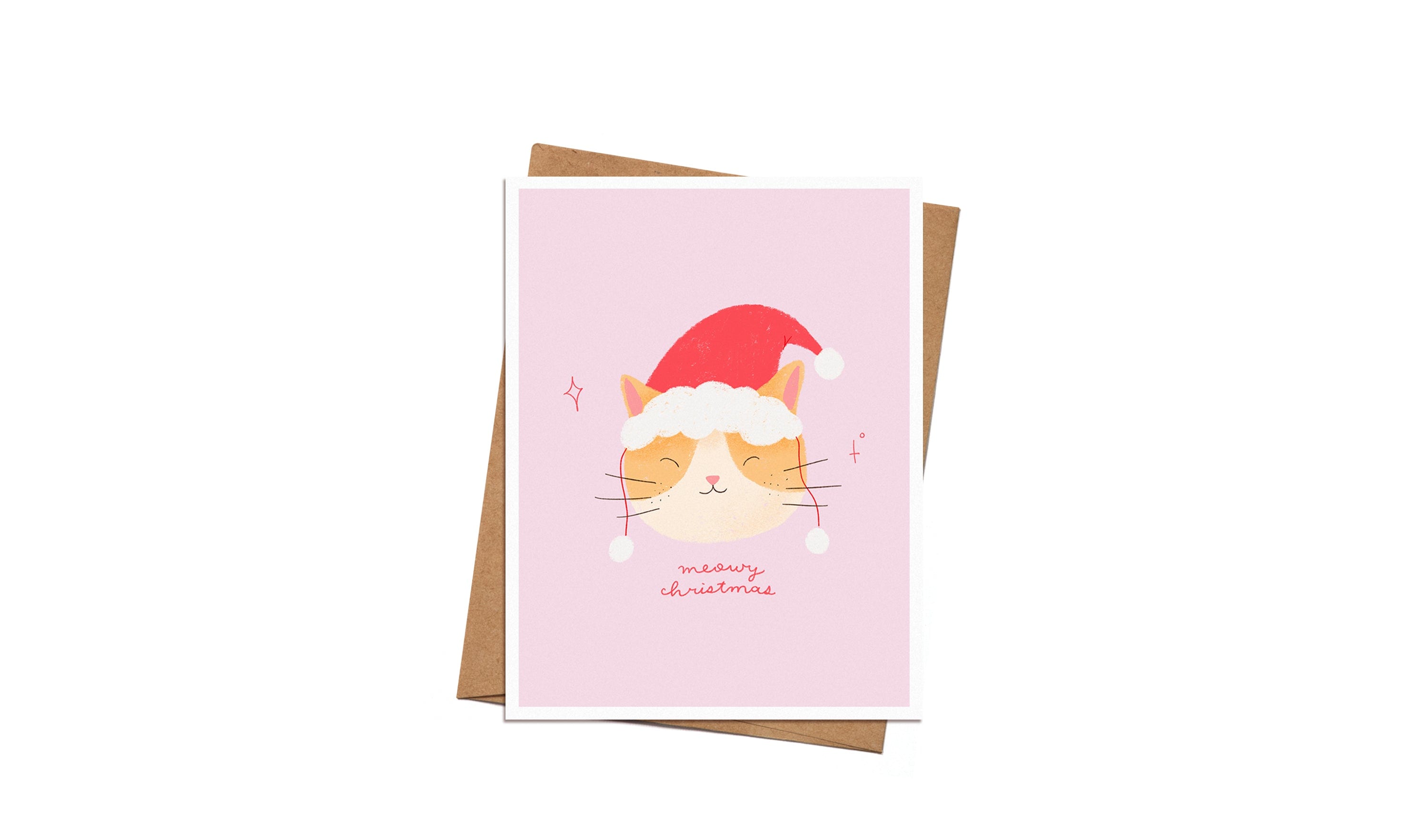 Carte de Noël - Meowy Christmas