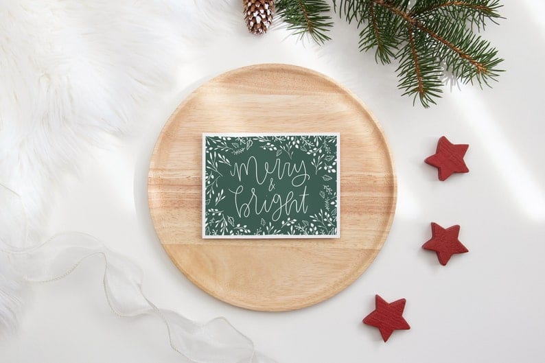 Carte de Noël - Merry and Bright