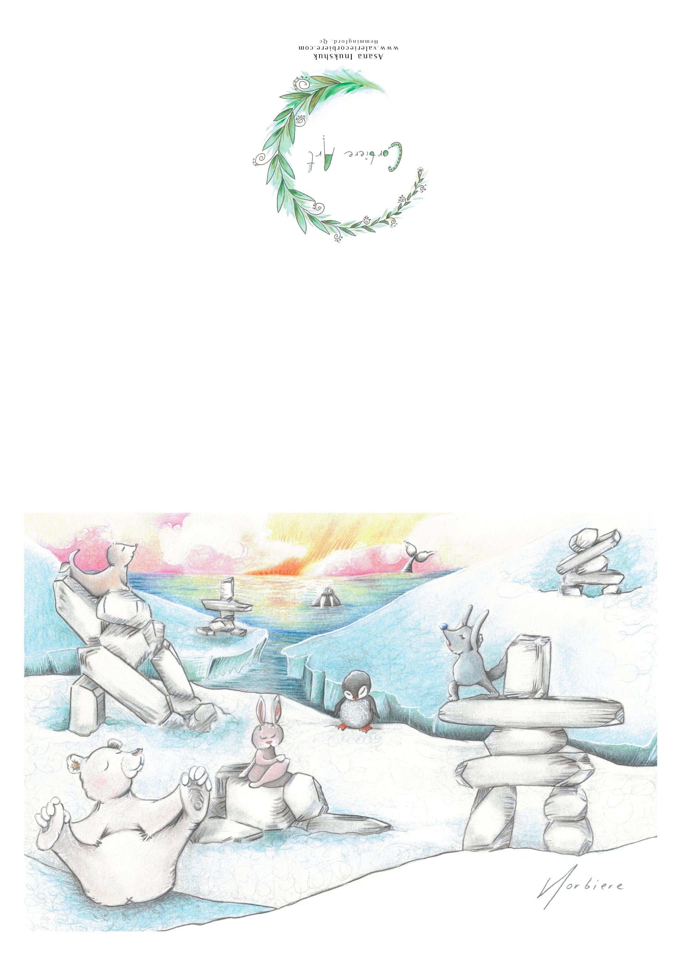 Carte de souhaits - Asana Inukshuk