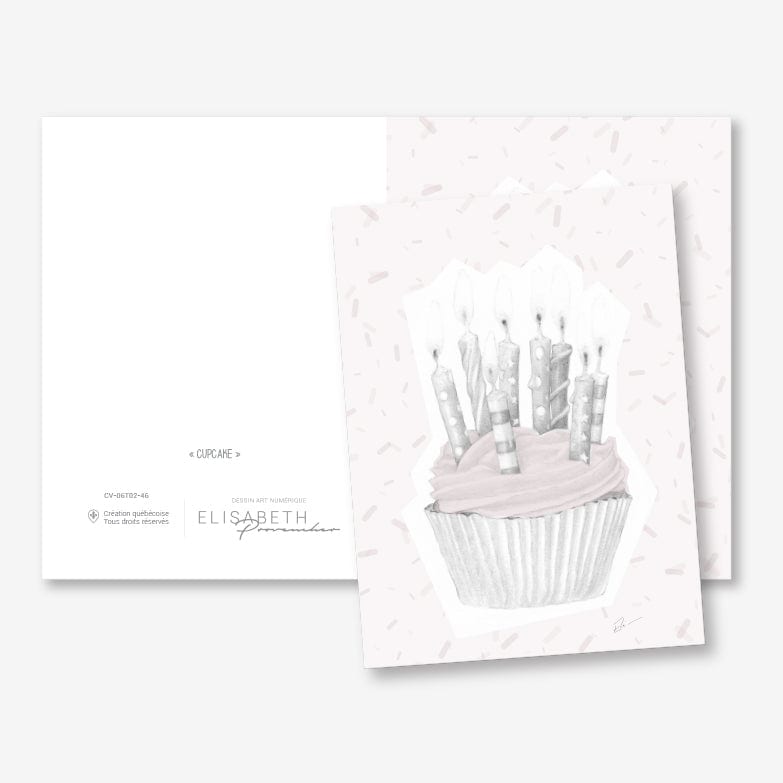 Carte de souhaits - Cupcake