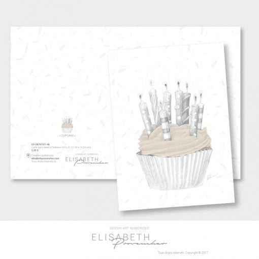 Carte de souhaits - Cupcake