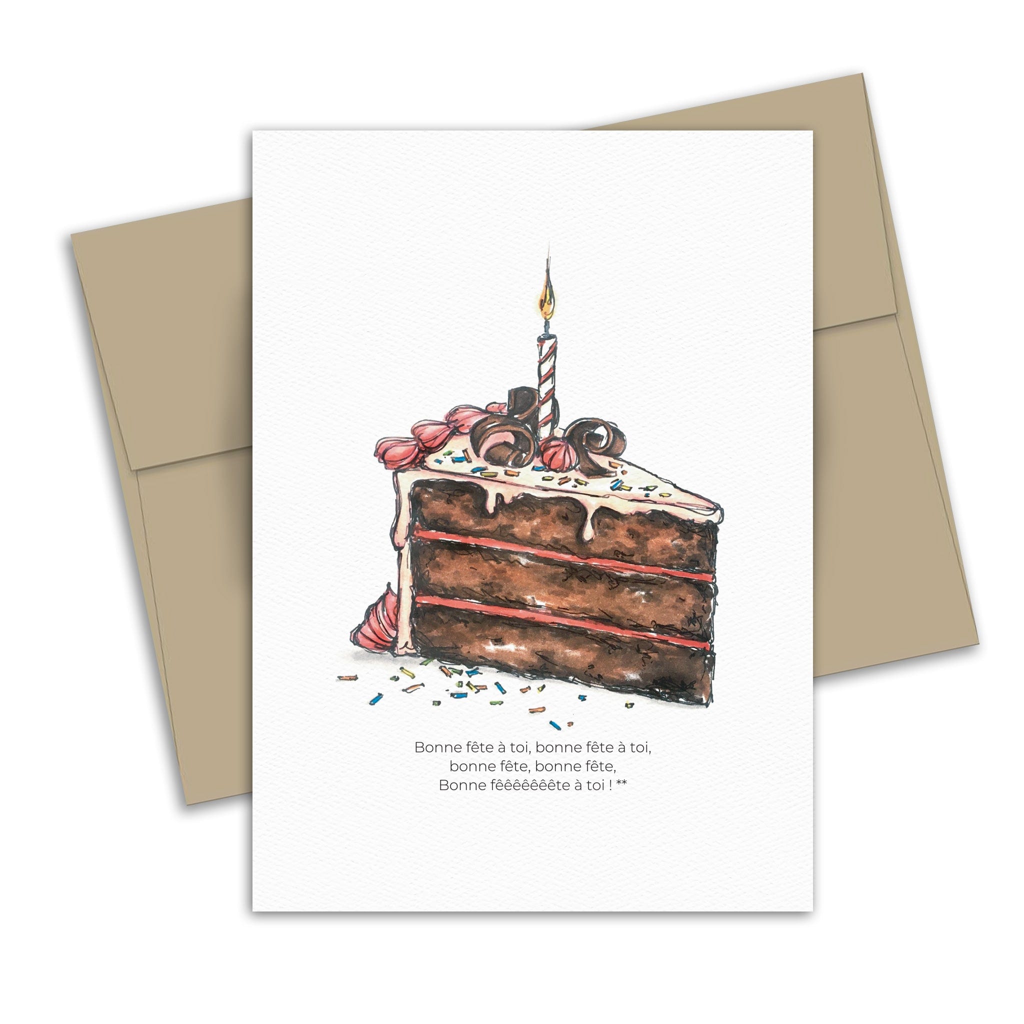 Carte de souhaits - Gâteau