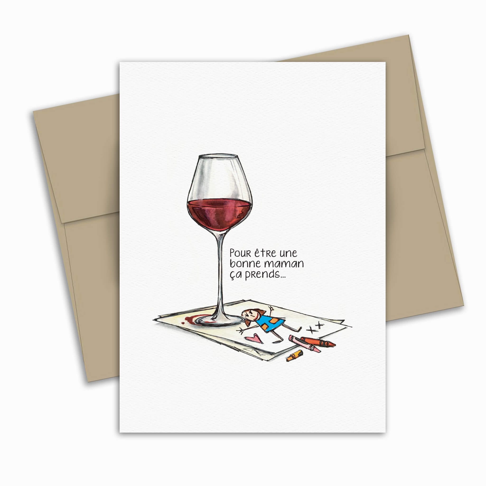 Greeting card - Mother's Day - Wine