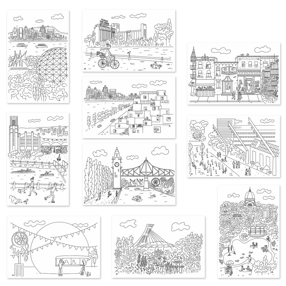 Ensemble de cartes postales